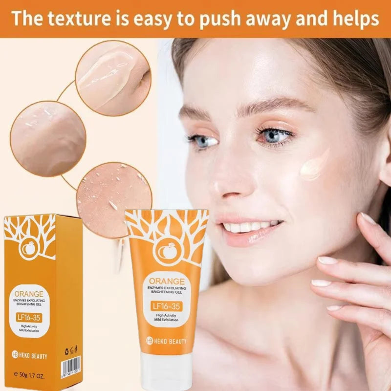 Lf16-35 Orange Exfoliating Gel Gently Cleans Pores Smooth Texture