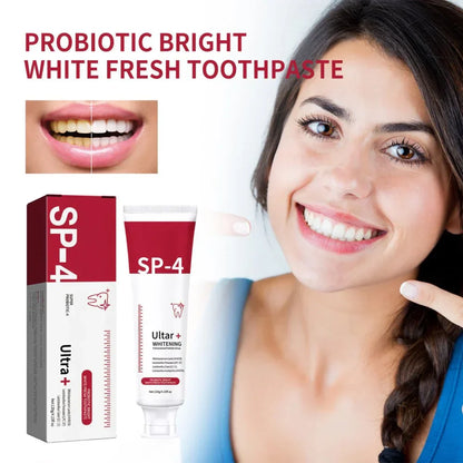 Yayashi SP4 Oral Care ProbioticToothpaste 120g – Shine , Remove Years of Coffee, Tea & Smoking Stains